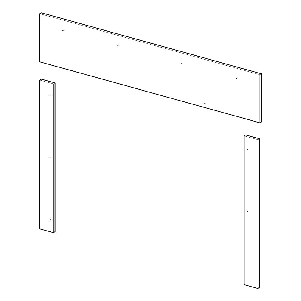 Non-combustible gas fireplace kit with top panel and two side brackets