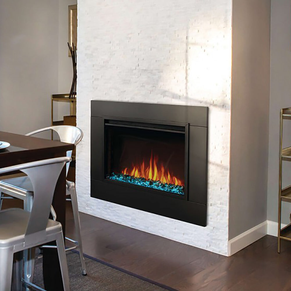 Napoleon Cineview 26-Inch Built-In Electric Fireplace with Logs, Crystal Media and Remote