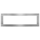 Stainless steel four-sided electric fireplace surround with open center frame