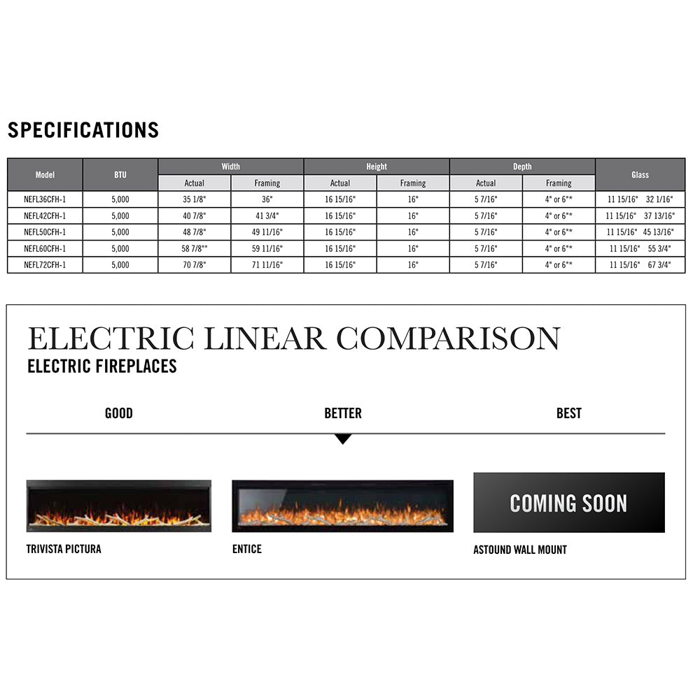 Napoleon Entice Series Electric Fireplace
