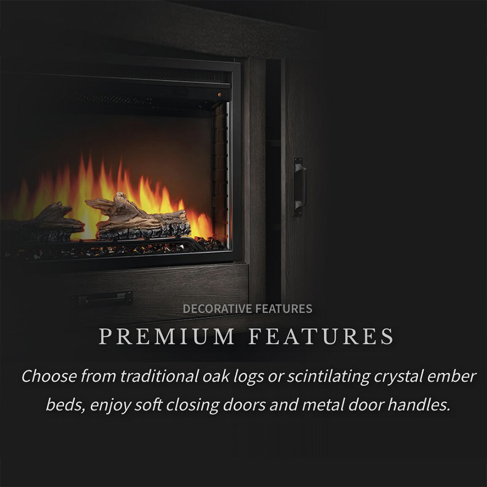 Napoleon Franklin Electric Fireplace TV Stand with 30-Inch Cineview Firebox