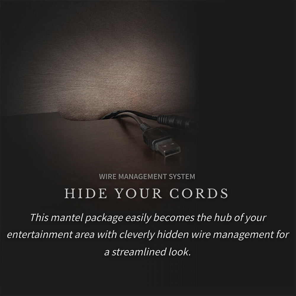 Napoleon Franklin Electric Fireplace TV Stand with 30-Inch Cineview Firebox