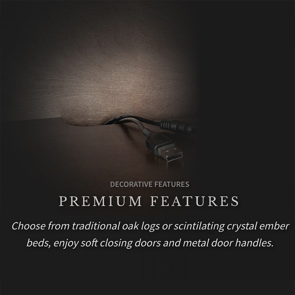 Napoleon Charlotte Electric Fireplace TV Stand with 30-Inch Cineview Firebox