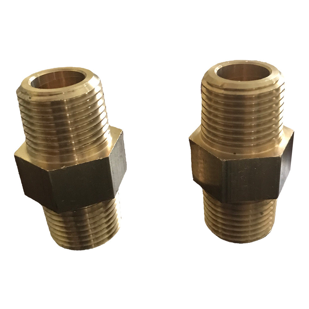 Brass natural gas orifice fitting with hex ends
