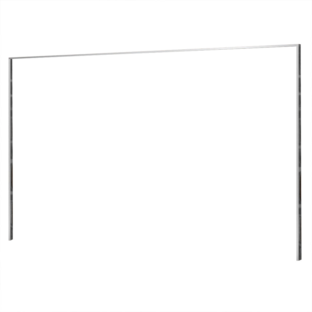 Brushed nickel large faceplate trim kit with metal frame, 32 by 50 in