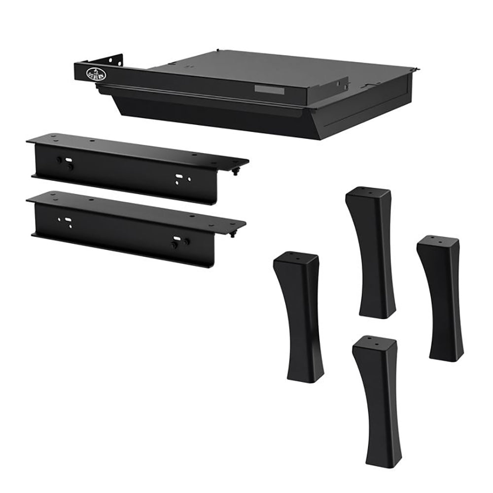 Black cast iron stove leg kit with ash drawer and leg parts