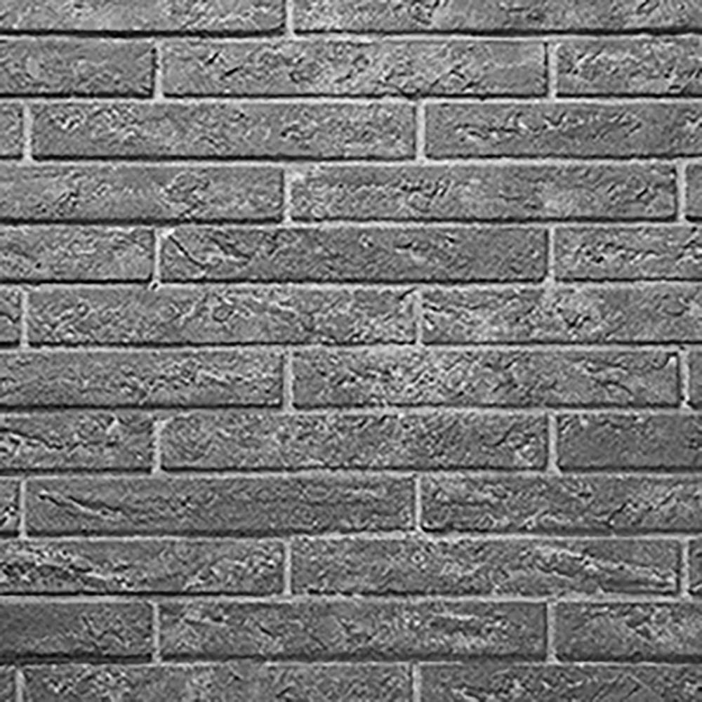 Grey traditional refractory panel surface with rectangular brick pattern texture