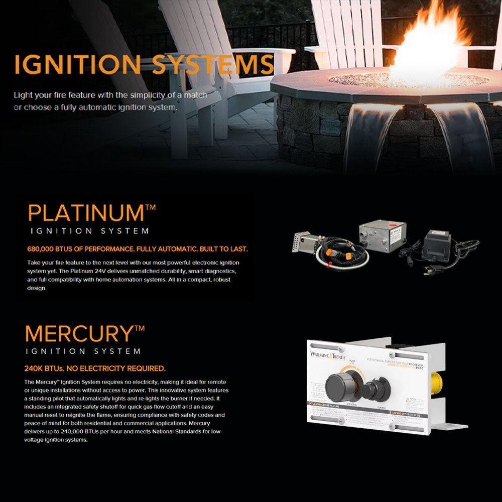 Ignition system brochure showing platinum and mercury ignition components