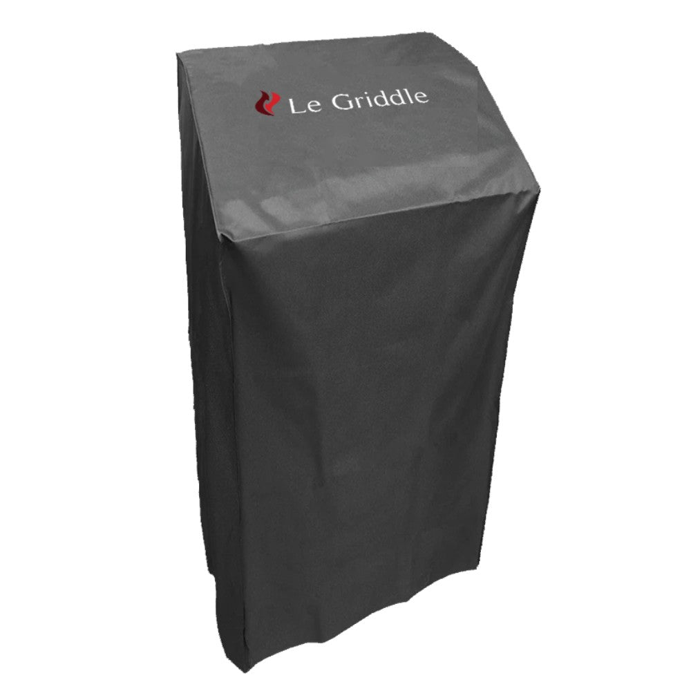 Black vinyl cover for Pro 40 freestanding griddle, with Le Griddle logo