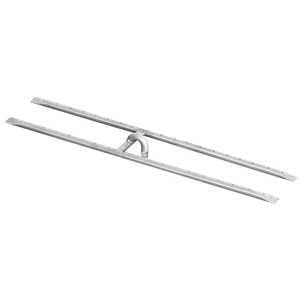 Stainless steel H-shaped gas fireplace burner with center H cutout