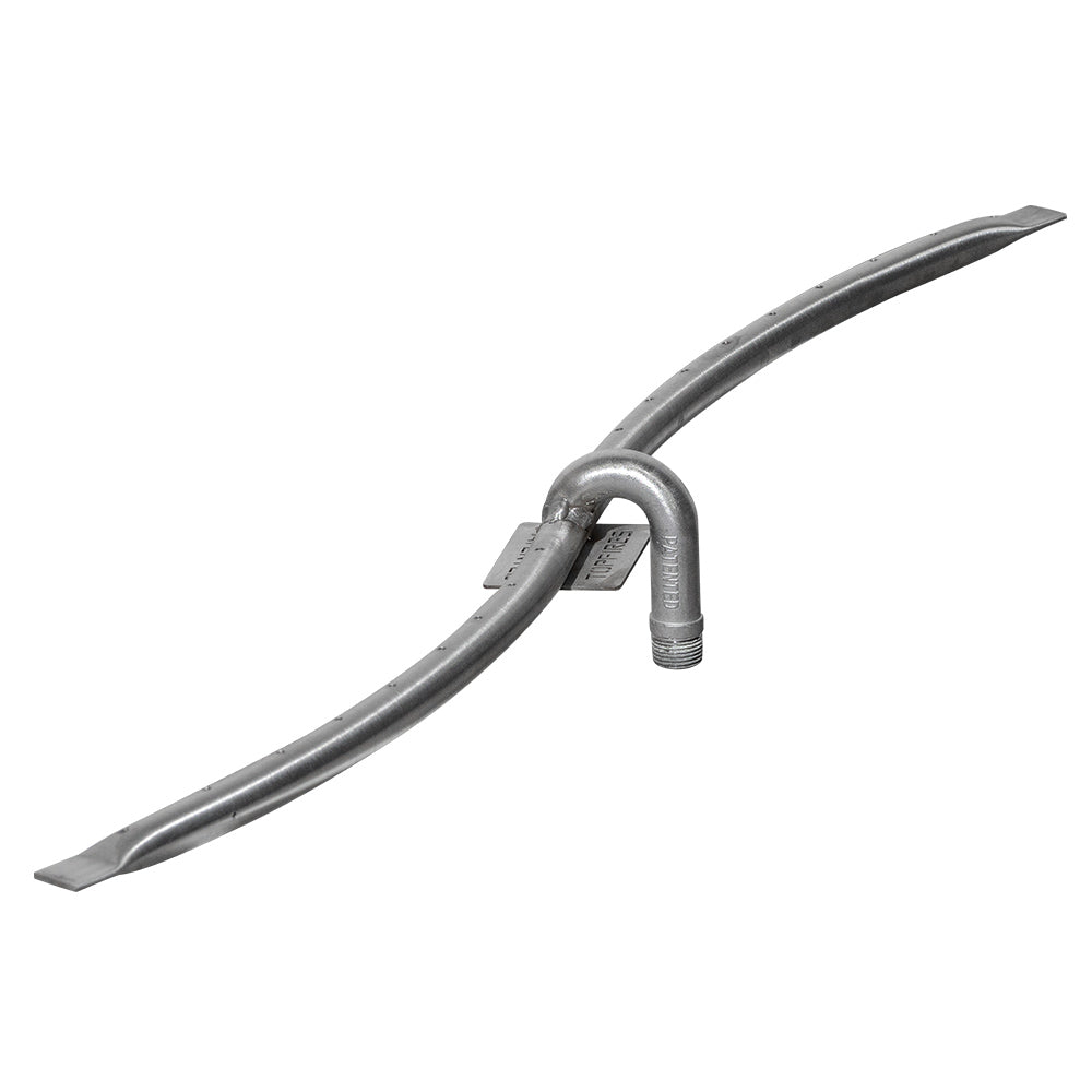 Stainless steel S-shaped gas fire pit burner with elbow connector