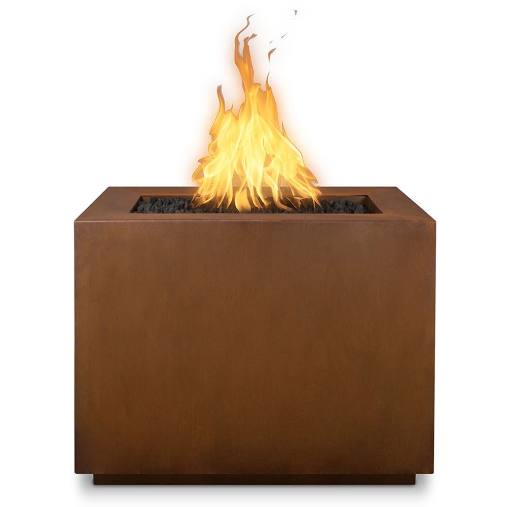 TOP Fires by The Outdoor Plus Forma 48x48-Inch Square Corten Steel Gas Fire Pit
