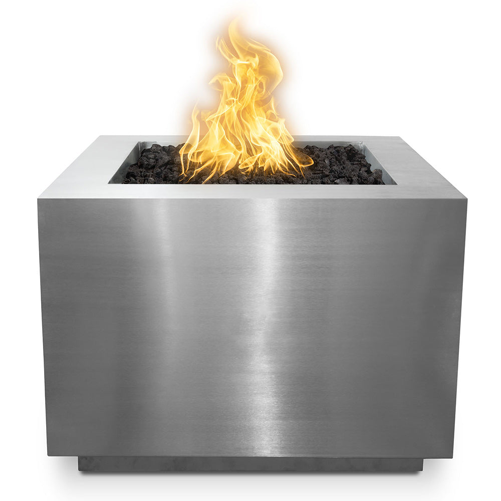 TOP Fires by The Outdoor Plus Forma 42x42-Inch Square Stainless Steel Gas Fire Pit