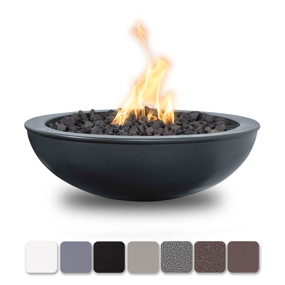 The Outdoor Plus Sedona 36-Inch Round Powder Coated Steel Gas Fire Bowl