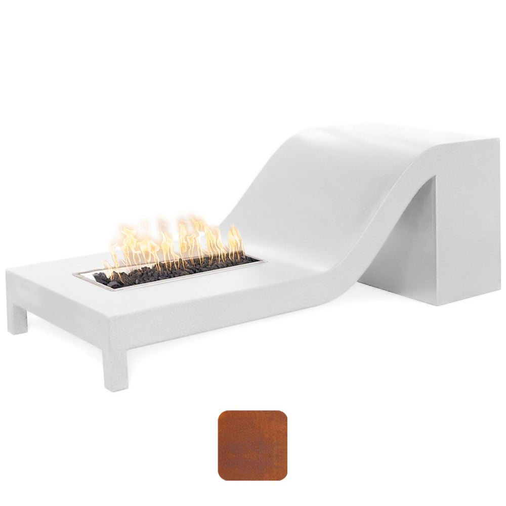TOP Fires by The Outdoor Plus Alto Linear Corten Steel Match Light Gas Fire Pit