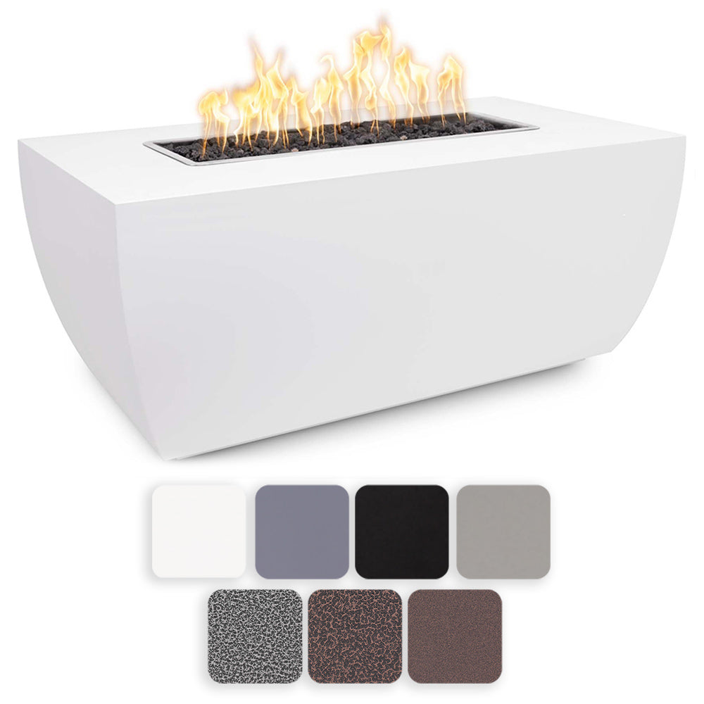 TOP Fires by The Outdoor Plus Avalon 24-Inch Tall Linear Powder Coated Steel Gas Fire Pit