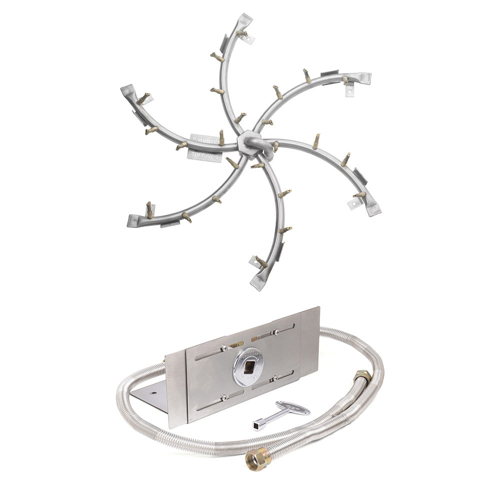 Stainless steel bullet burner manifold with brass fittings and control box plus hose