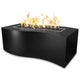 TOP Fires by The Outdoor Plus Billow 60x24-Inch Rectangular Powder Coated Steel Gas Fire Pit