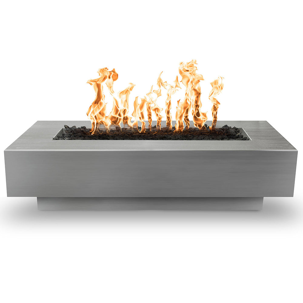 TOP Fires by The Outdoor Plus Coronado 60x28-Inch Linear Stainless Steel Gas Fire Pit