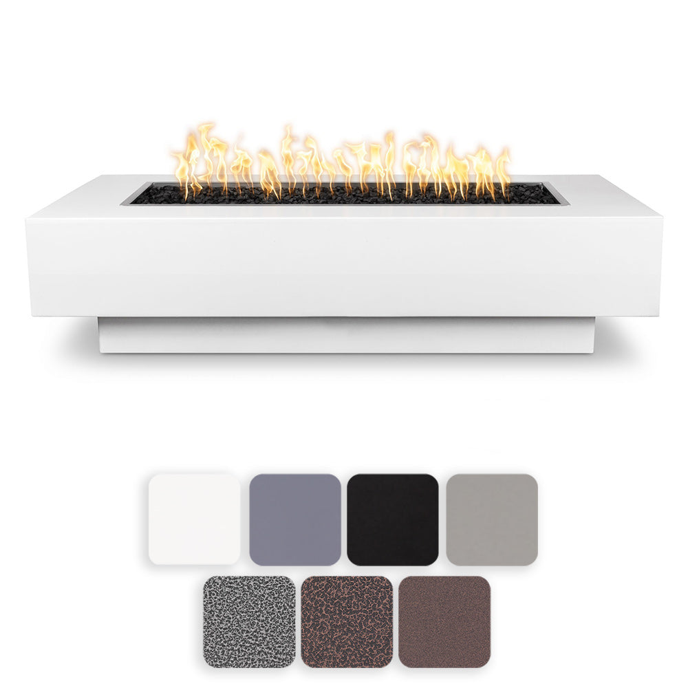 TOP Fires by The Outdoor Plus Coronado 108x28-Inch Linear Powder Coated Steel Gas Fire Pit