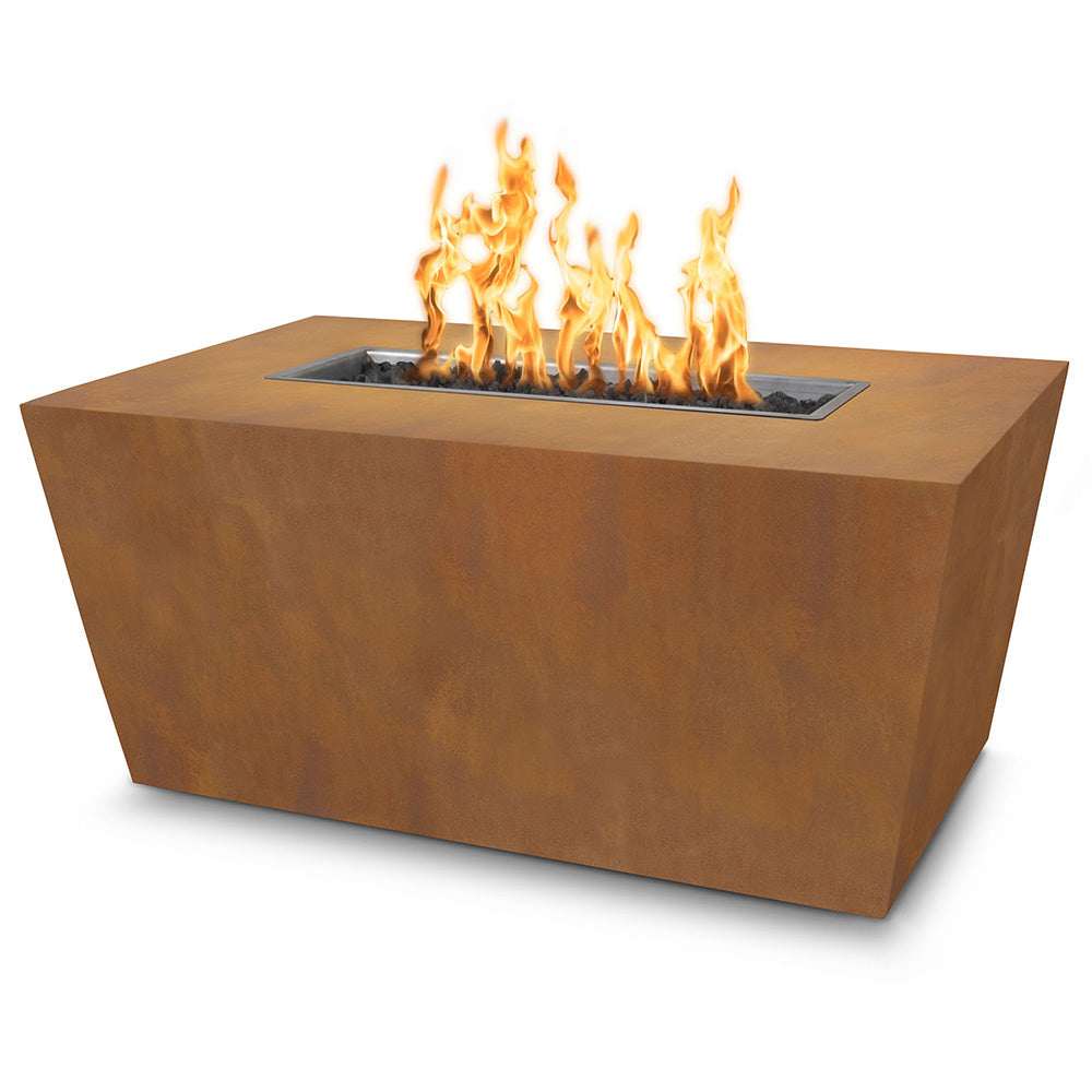 TOP Fires by The Outdoor Plus Mesa 60x24-Inch Linear Corten Steel Gas Fire Pit