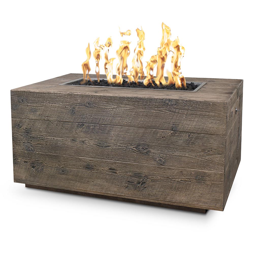 TOP Fires by The Outdoor Plus OPT-CTL72x Catalina Wood Grain Fire Pit, 72x28-Inches