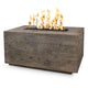 TOP Fires by The Outdoor Plus OPT-CTL72x Catalina Wood Grain Fire Pit, 72x28-Inches