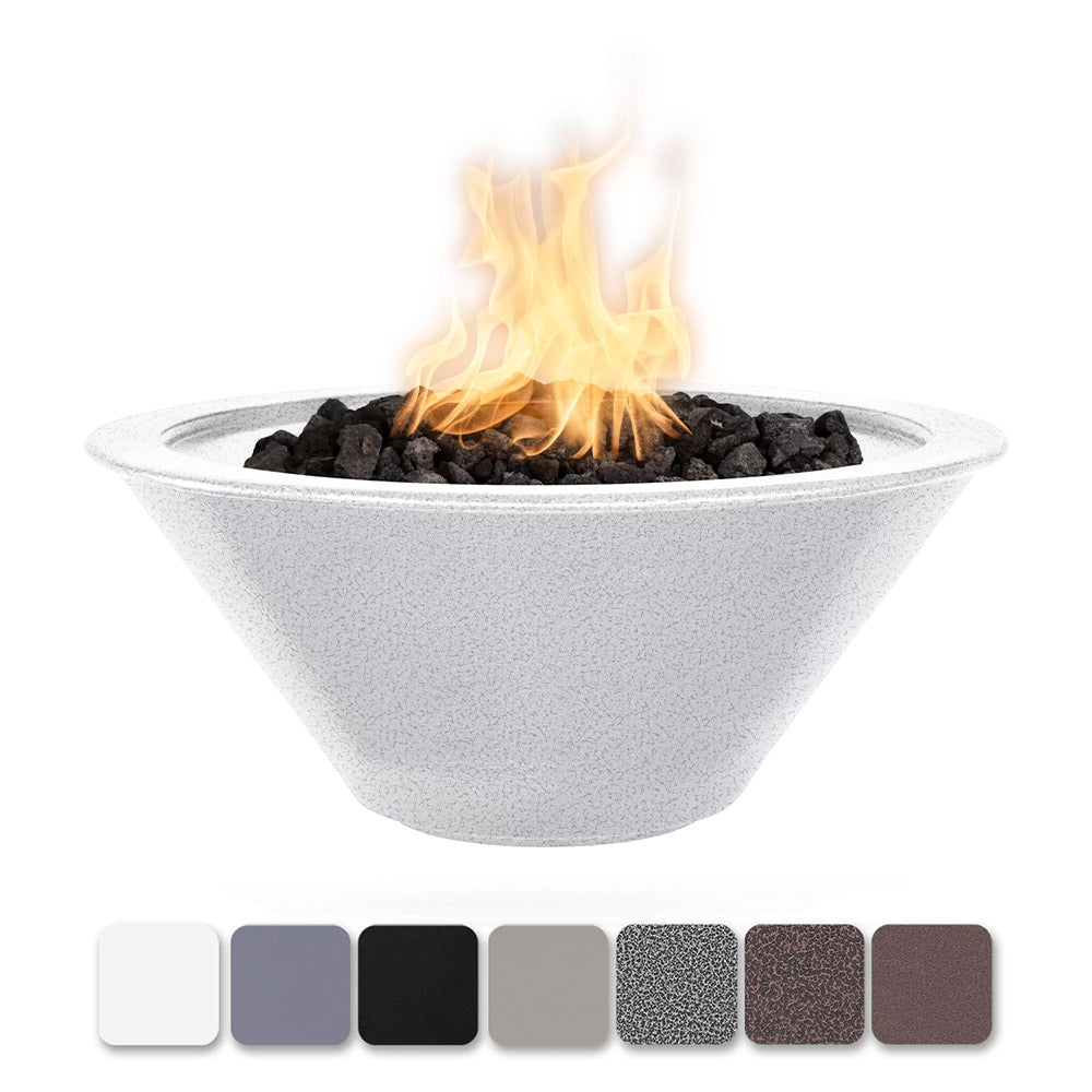 The Outdoor Plus Cazo 48-Inch Round Powder Coated Steel Gas Fire Pit