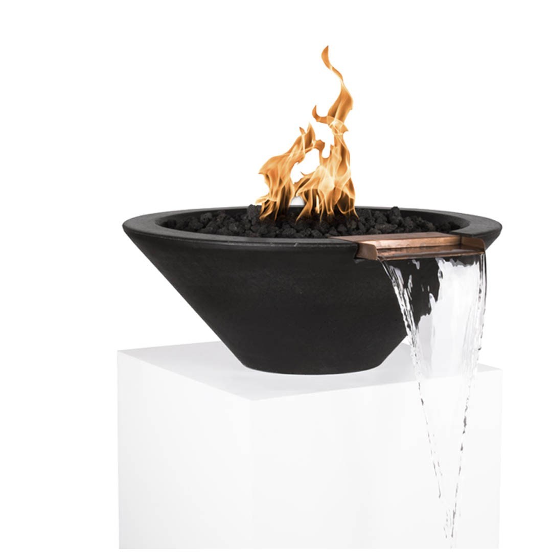 TOP Fires by The Outdoor Plus Cazo Round Concrete Gas Fire and Water Bowl