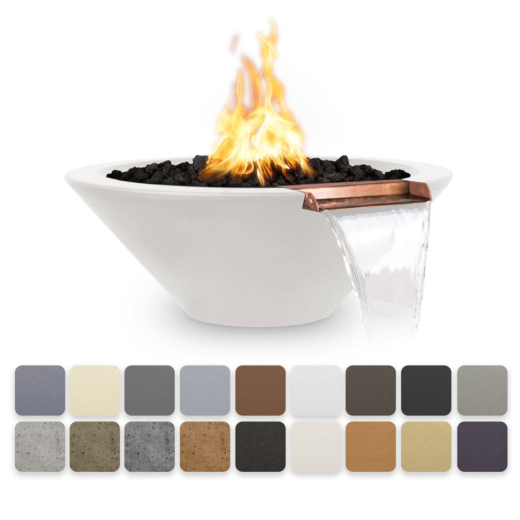 TOP Fires by The Outdoor Plus Cazo Round Concrete Gas Fire and Water Bowl