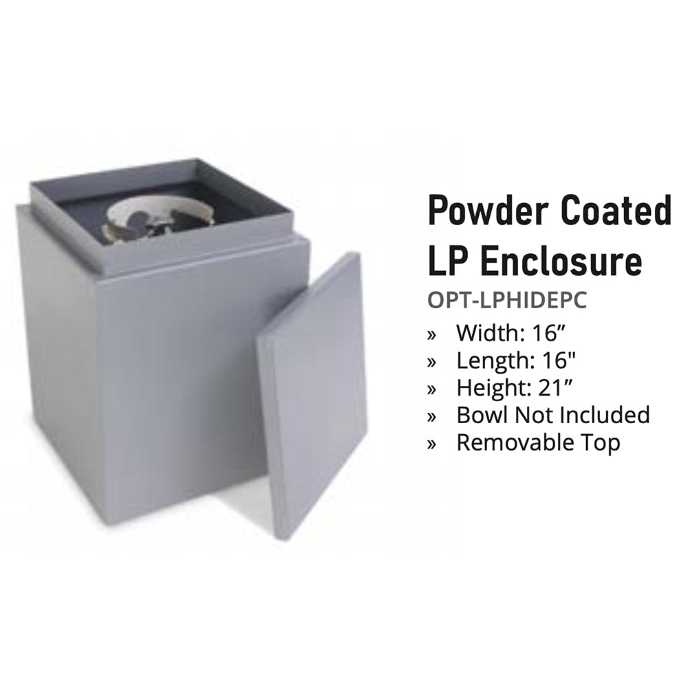 The Outdoor Plus OPT-LPHID Powder Coated Steel Propane Tank Enclosure