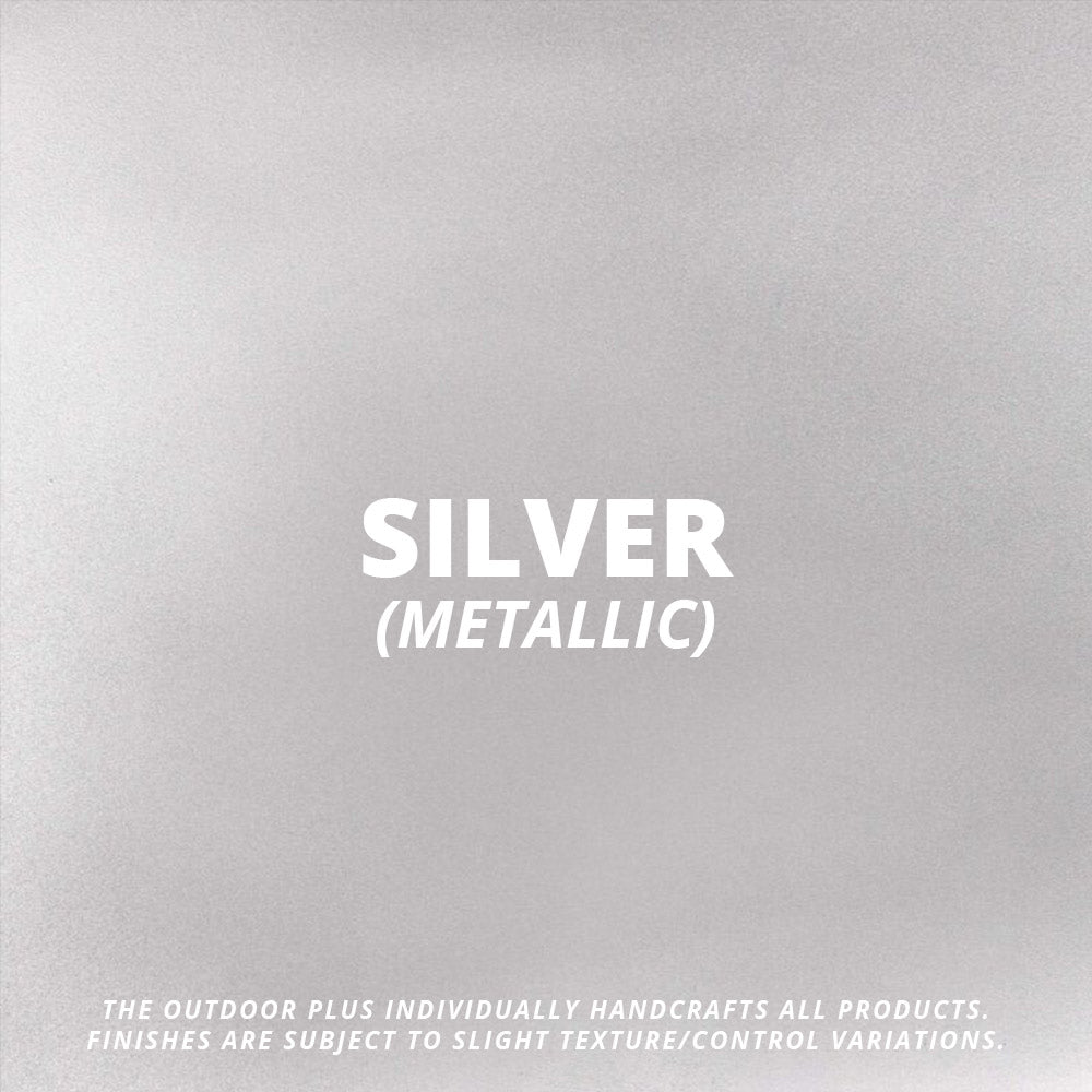 Silver (metallic) concrete finish panel with light speckled texture