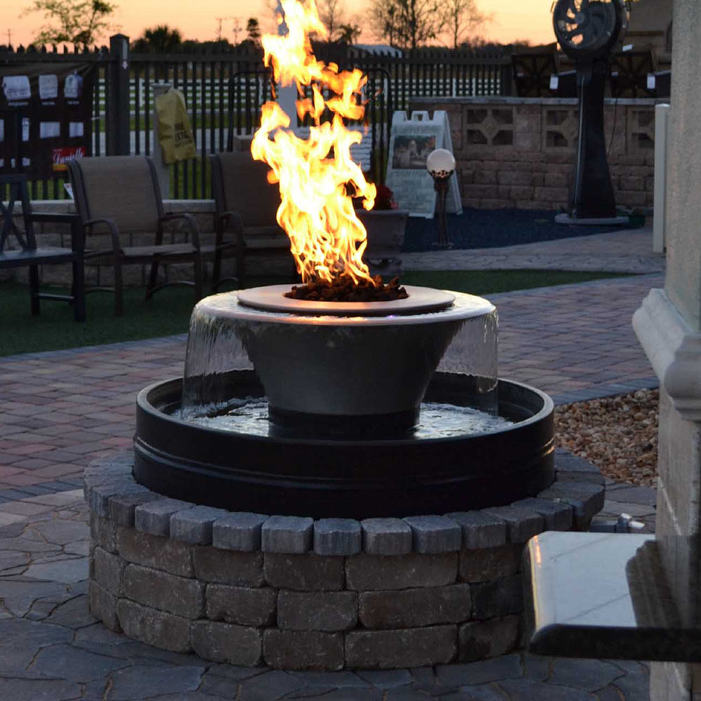 TOP Fires by The Outdoor Plus Olympian Round Copper 360 Fire and Water Bowl