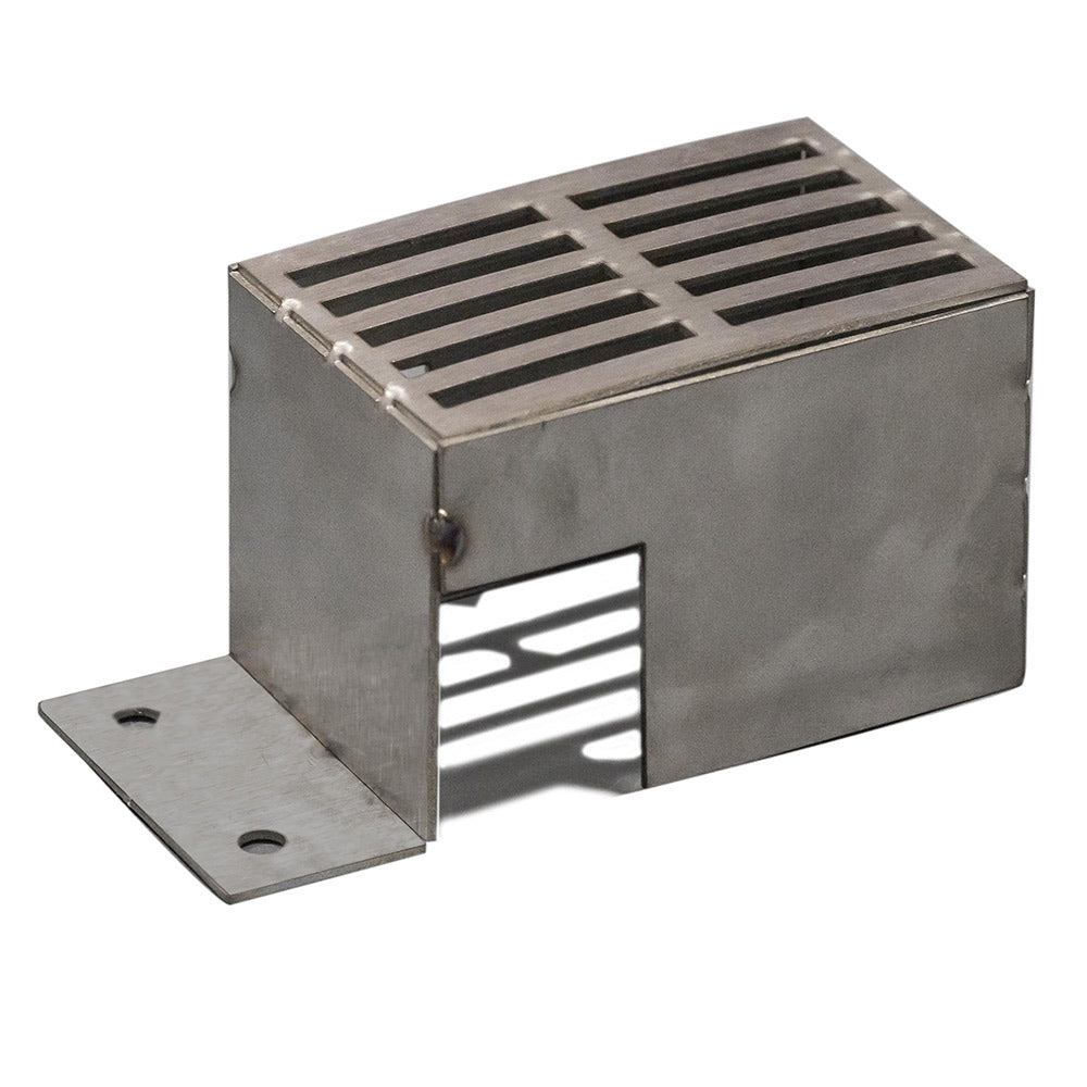 Stainless steel igniter cover with vented top and mounting base plate