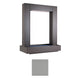 Powder-coated steel rain curtain waterfall with dark gray frame and smooth gray finish