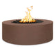 TOP Fires by The Outdoor Unity 60x24-Inch Round Powder Coated Steel Gas Fire Pit