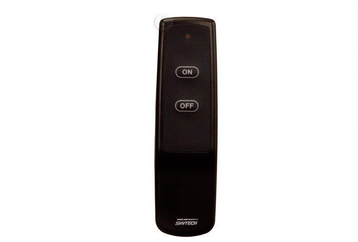 Skytech CON transmitter remote with ON and OFF buttons, black