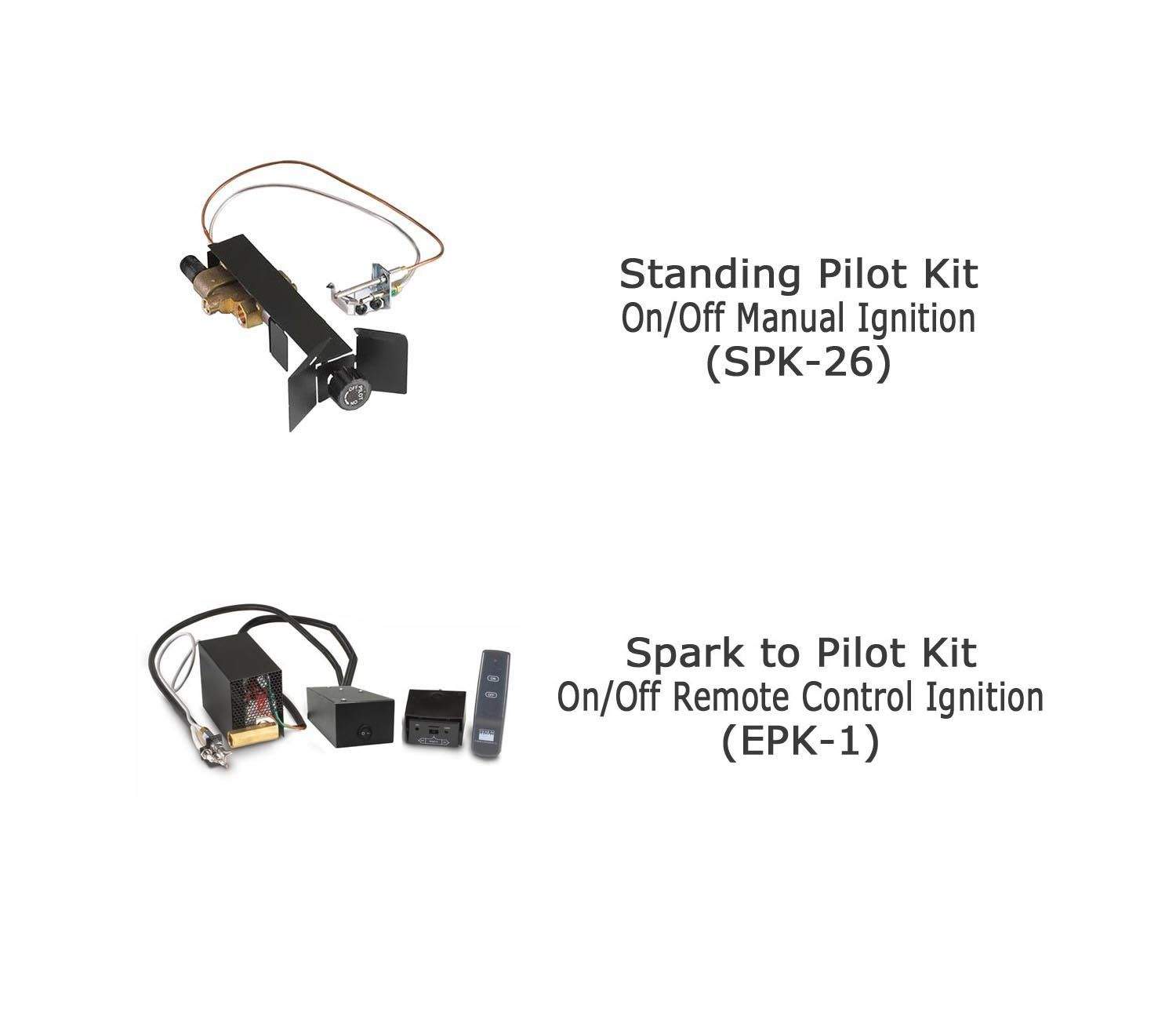Real Fyre P45 Series Vented Glass Burner Kit, ANSI Certified, Fyre Spheres