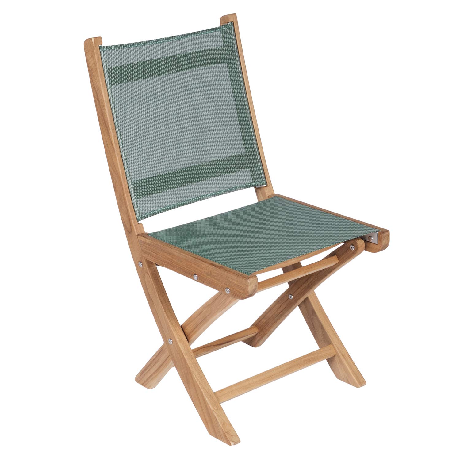 Royal Teak Collection P7 5-Piece Teak Patio Dining Set with 60/78-Inch Oval Expansion Table & Sailmate Sling Folding Side Chairs