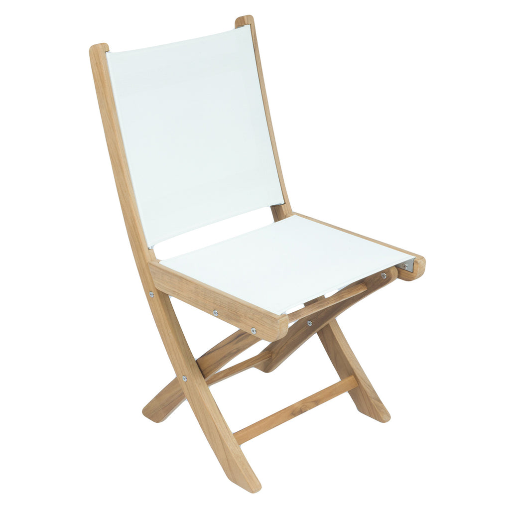 Royal Teak Collection P7 5-Piece Teak Patio Dining Set with 60/78-Inch Oval Expansion Table & Sailmate Sling Folding Side Chairs