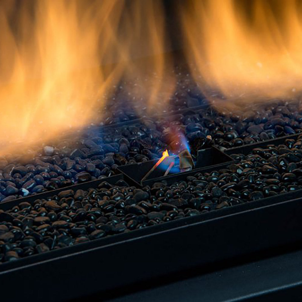 Sierra Flame PALISADE-36-DELUXE 36-Inch Palisade Deluxe Direct Vent See-Through Built-In Gas Fireplace with Fireglass and Rock Media