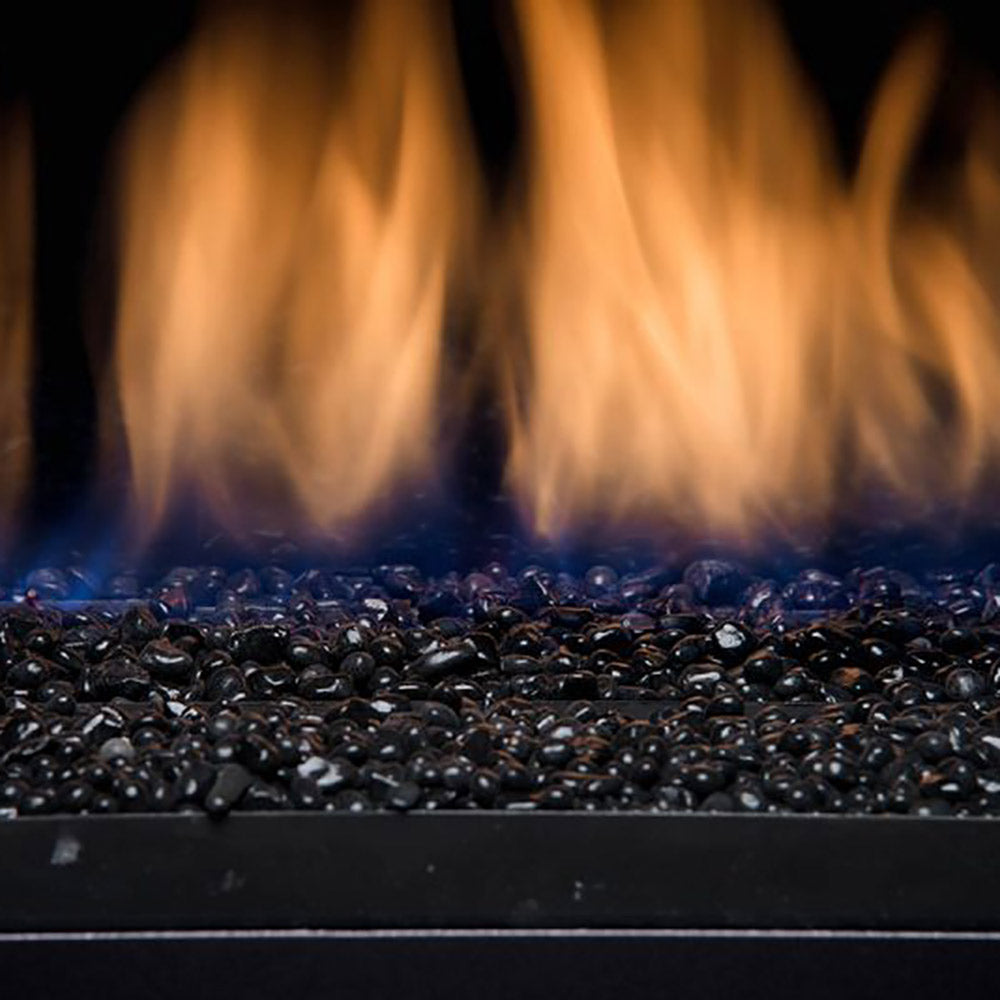 Sierra Flame PALISADE-36-DELUXE 36-Inch Palisade Deluxe Direct Vent See-Through Built-In Gas Fireplace with Fireglass and Rock Media