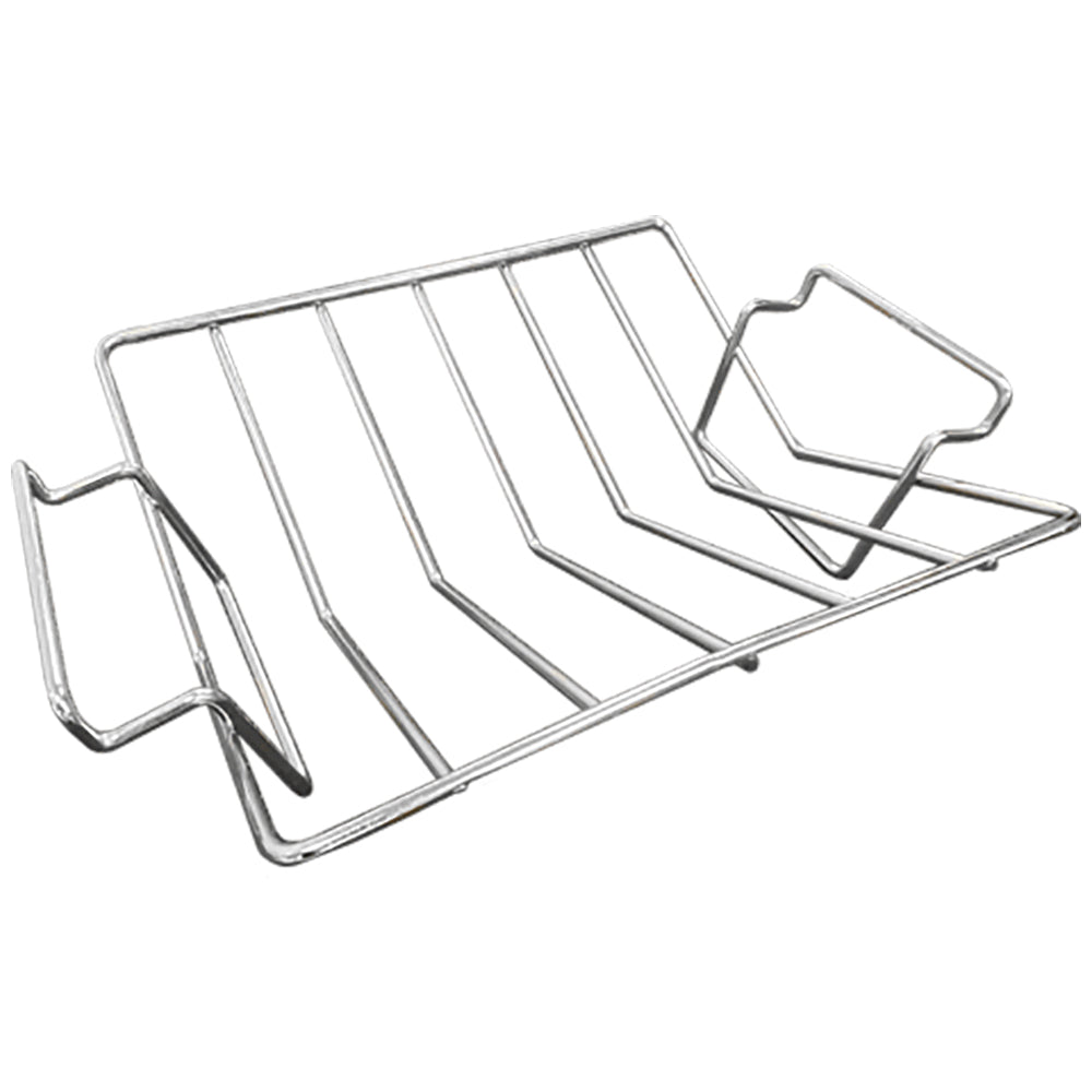 Chrome wire dish drying rack with V-shaped rails