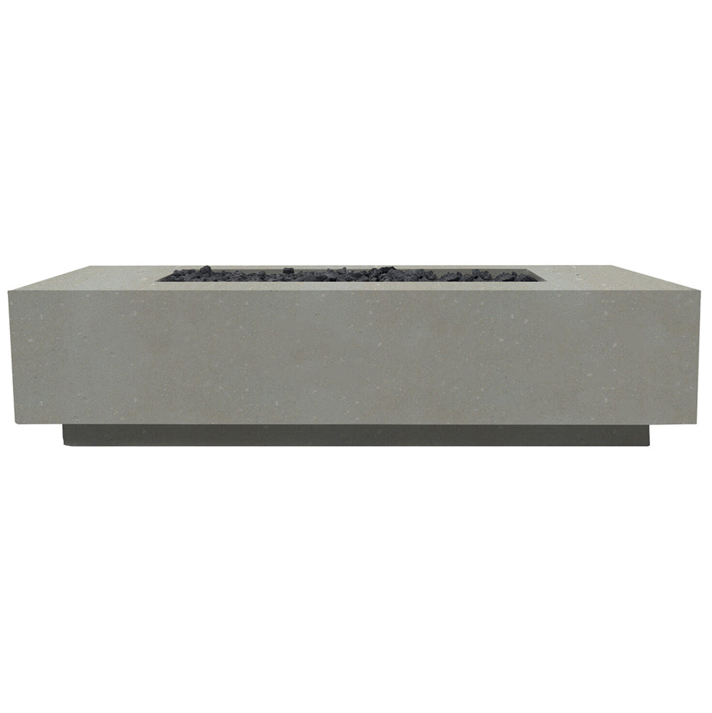 Prism Hardscapes Tavola 66 Slim Concrete Gas Fire Pit, 66x30-Inch