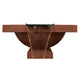 Concrete gas fire bowl with metal burner insert, cafe brown finish