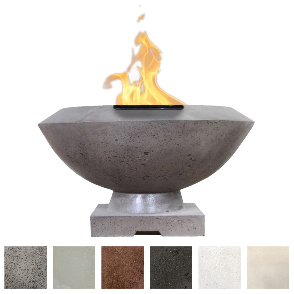 Prism Hardscapes Toscano Concrete Gas Fire Bowl, 33-Inch