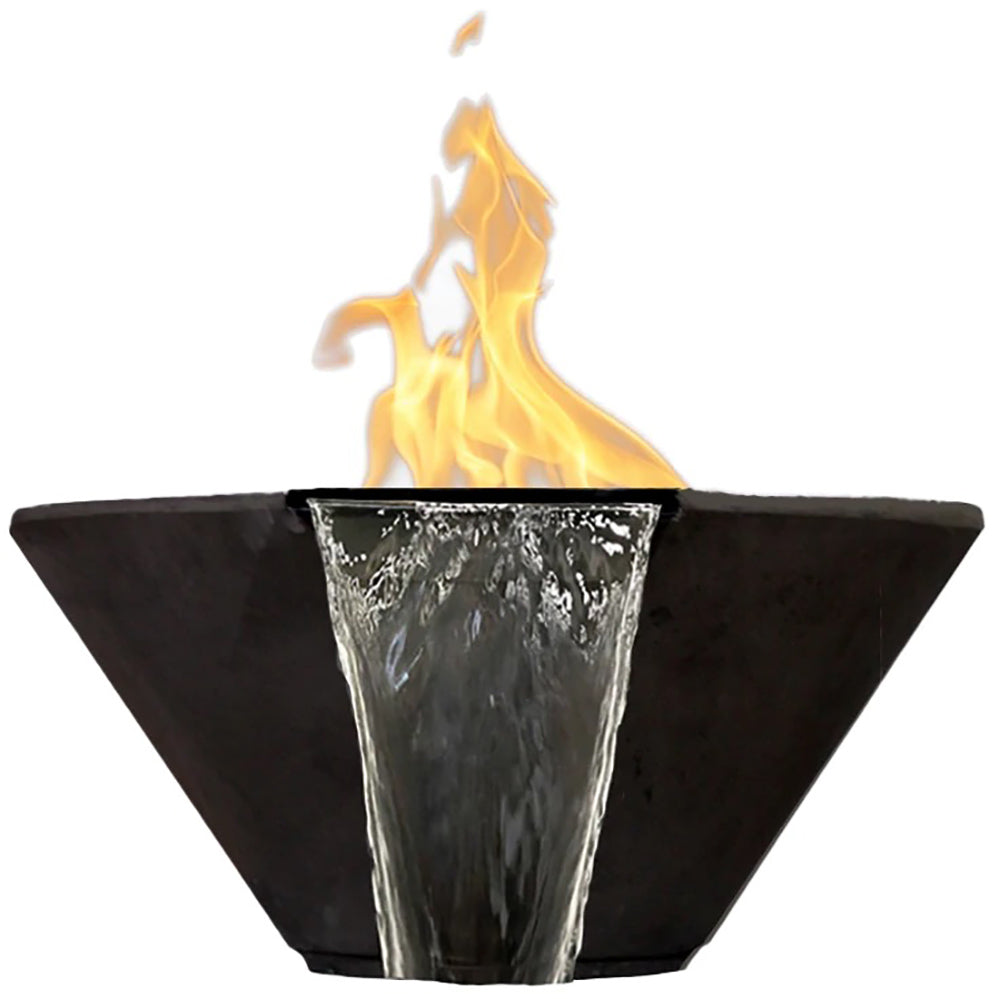 Prism Hardscapes Verona Concrete Gas Fire and Water Bowl, 32.5-Inch