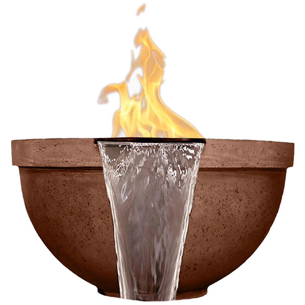 Prism Hardscapes Sorrento Concrete Gas Fire and Water Bowl, 33-Inch