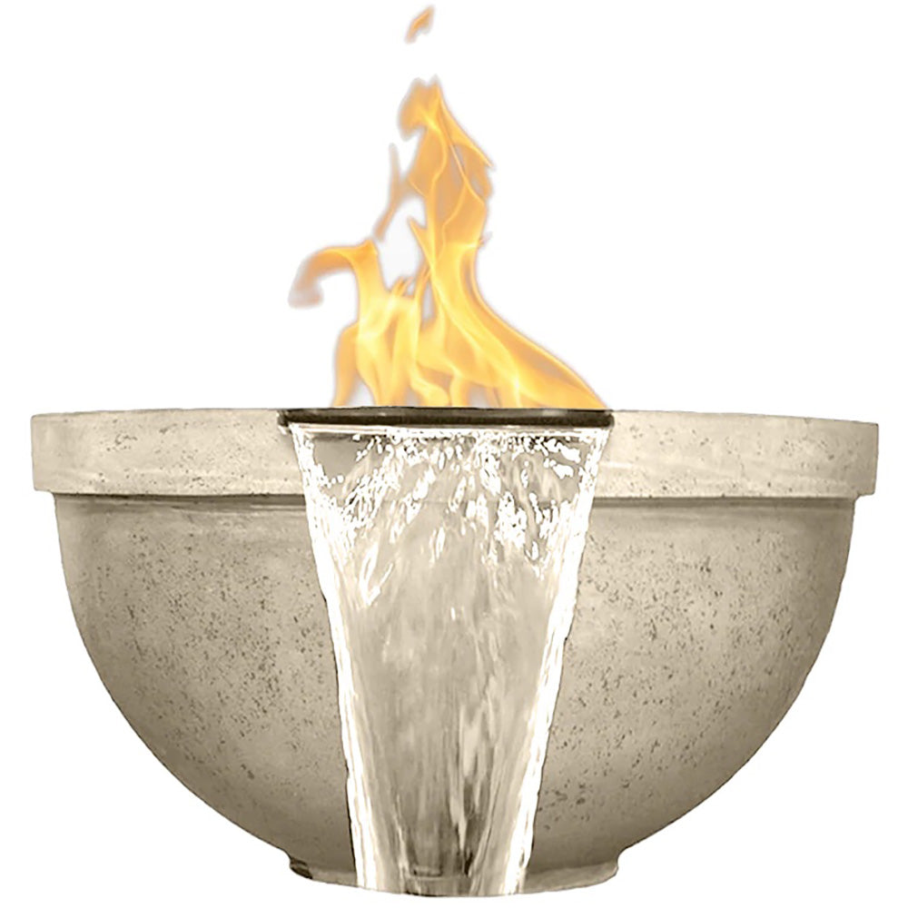 Prism Hardscapes Sorrento Concrete Gas Fire and Water Bowl, 33-Inch