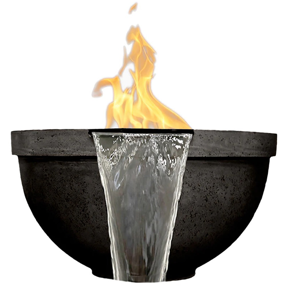 Prism Hardscapes Sorrento Concrete Gas Fire and Water Bowl, 33-Inch